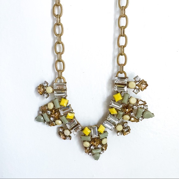 J.CREW Sage + Citrine Jeweled Necklace - Picture 3 of 4